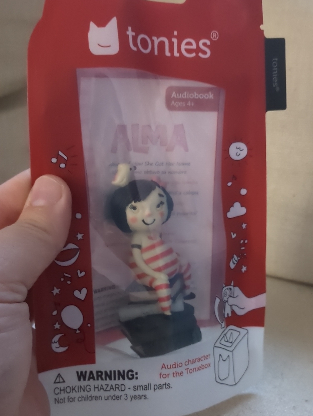 Tonies Alma Audio Character – Red Packaged Kids Audio Toy